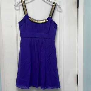 BCBGMaxAzria purple silk sequin dress sz 0 NWOT